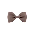 Effen taupe bruine grosgrain lint strik haarclip voor peuters en kinderen - 839
