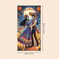 Mexican Day of the Dead skeleton door cover banner for party decoration - Door Cover 4 / 180x90cm/Pack / 100D Polyester
