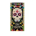 90x180cm Mexican Day of the Dead door cover with vibrant sugar skull and floral design - 100D Polyester / Door Cover 16