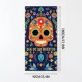 Colorful Dia de los Muertos door cover banner for Halloween party 180x90cm - Door Cover 30 / 180x90cm/Pack / 100D Polyester