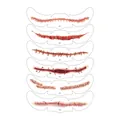 Selezione di tatuaggi temporanei realistici con ferite e cicatrici per trucco viso Halloween - Stile Adesivo per Cicatrice sul Viso A / 15*5cm (Venduto in multipli di 6)