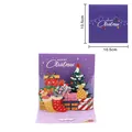 Carte de Noël 3D violette avec sapin et cadeaux, dimensions 10,5 x 10,5 cm - Mini Carte de Noël - Violet