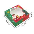 Scatola regalo per cupcake di Natale con finestra e Babbo Natale, 20,4x20,4x6,3 cm - Scatola Rossa e Verde 20,4*20,4*6,3 cm