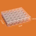 Clear plastic cosmetic sample jar set with 30 slots storage box 16x13.6x3.6cm for travel - 6g Set (30 Jars)