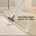 Tiracqua professionale per pavimenti bianco con lama da 35cm e manico telescopico 70-120cm - Tira-acqua con Testa Rotante e Asta Telescopica / Testa del Raschietto da 35cm