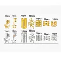 Ensemble de bagues de dreadlocks DIY dorées et argentées avec pendentifs décoratifs - Emballage en boîte / 150 pièces / Or et Argent