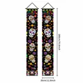 Mexikanische Day of the Dead Türbanner mit bunten Totenköpfen und floralen Mustern - Spruchpaar 7 / Standardausführung