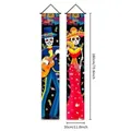 Mexikanische Day of the Dead Türbanner mit Skelett-Paar-Designs, Größe 180x30cm - Spruchpaar 12 / Standardausführung