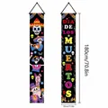 Dia de los Muertos festliche Türbanner mit bunten mexikanischen Totenkopf-Designs, 180x30 cm - Spruchpaar 18 / 100D