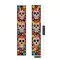 Mexikanische Day of the Dead Türbanner mit lebhaften farbigen Zuckerschädelmustern - Spruchpaar 26 / 100D