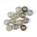 Natural grey labradorite stone abacus beads with large 4mm hole for DIY jewelry making - Labradorite / 5x10mm