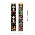 Decorative Mexican Day of the Dead sugar skull banners for party porch background decor - Sugar Skull Painted Skeleton (22)