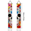 Pair of colorful Mexican Day of the Dead banners featuring floral sugar skull patterns - Colorful Sugar Skull (24)