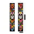 Mexican Day of the Dead door banners with sugar skull and vibrant floral motifs - Bohemian Skull Floral (25)