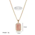 Collana con ciondolo tarocchi cavalluccio marino placcata oro, smalto rosa e zirconi. - Collana a Cavalluccio Marino