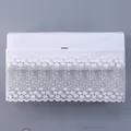 Elegant white lace air conditioner cover with floral clover pattern for wall mounted unit - Regular Model [Approx. 20*92cm] / Meteor Shower Flat Style