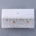 Pastoral style lace air conditioner cover with red cherry accents for dust protection - Regular Model [Approx. 20*92cm] / Meteor Shower Flat with Cherry Accessory