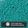 Hoogwaardige 4mm groenblauwe glazen kralen met lakafwerking voor DIY-sieraden - 17