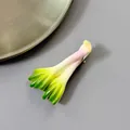 Lustiger realistischer Lauch-Haarclip mit natürlichem grün-weißem Farbverlauf - Frühlingszwiebel-Stil - 1 Stk