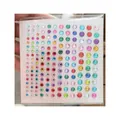 Self-adhesive multi-colored facial rhinestone stickers in various sizes for Halloween makeup - Mixed Colorful Diamonds / 17.2x13.2