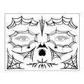 Halloween spider web face tattoo stickers for Day of the Dead party makeup - Spider Style 2 / 17.2x13.2
