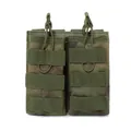 Double tactical M4 magazine pouch with MOLLE system in camouflage pattern - Double Pouch / Foliage Green
