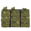Tactical triple M4 magazine pouch with water-resistant digital camouflage pattern - Triptych Set / Russian Camouflage