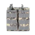 Double M4 tactical magazine pouch with digital camouflage and MOLLE webbing straps - Double Pouch / Double ACU Digital