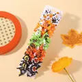 Variety pack of ten Halloween bow hair clips featuring ghost and pumpkin prints for girls - Style F (10F)