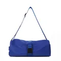 Large blue Oxford cloth crossbody bag for gym and short travel trips - Large / Blue