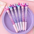 Colorful unicorn flowing sand gel pen set with glitter and cute moon decoration - Trojan Horse Series