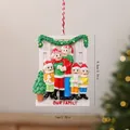 Family of five resin Christmas ornament for holiday tree decoration - Family of 5 / Individual Bubble Wrap Packaging