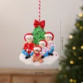 Family Christmas tree resin hanging ornament with precise size and weight details - Christmas Tree Family of 3 / Individual Bubble Wrap Packaging