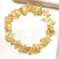 Pulsera elástica de grava de piedra natural citrino amarillo - Citrino