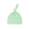 Weiche mintgrüne Knotenmütze für Babys aus atmungsaktivem und bequemem Strickstoff - Bohnengrün (einschichtig Einknospenartig) / Einheitsgröße