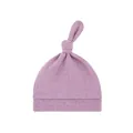 Weiche lila gestrickte Babyknotenmütze für Neugeborene mit Texturdetailaufnahme - Antikviolett (einschichtig Einschichtig) / Einheitsgröße