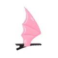 Süße rosa Fledermausflügel Haarklammer für Halloween Teufelskostüm Party Zubehör. - Einzelne Haarnadel / 1 Stück / Lackleder Rosa