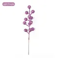 Light purple 12-head glitter ball branch for Christmas tree and home festive decoration - Heads/Pack / Lavender