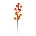 12-head artificial two-tone berry stem in red and orange for festive Christmas decor - Heads/Pack / Two-tone Berries