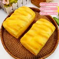 Juguete realista de pan tostado de coco squishy de espuma PU de rebote lento - Tostada de Coco