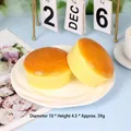 Pan artificial amarillo squishy de rebote lento, bizcocho redondo antiestrés de 10 cm - Pan de Hamburguesa