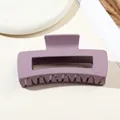 Grande pince à cheveux violette mate pour le coiffage des cheveux épais en variante - 10.5cm Carré - Gris Violet Mat #43