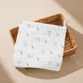 Ultra soft six-layer cotton gauze baby face towel featuring cute penguin prints - Cute Penguin