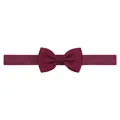 Bandeau élastique bordeaux pour enfant avec nœud en ruban gros-grain - Rouge Vin (275)