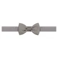 Bandeau bébé gris élastique avec petit nœud en gros-grain côtelé - Gris (017)