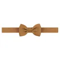 Bandeau élastique classique marron ocre avec nœud en gros-grain pour bébé - Ocre Foncé (846)