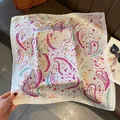 Elegante pañuelo cuadrado de seda de 70 cm para mujer con colorido diseño de cachemira - Estilo 5 / 70*70cm