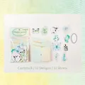 Vintage tuin thema stickers met bloemen en vlinders, set van 12 stuks papier - Zomertuin Notities