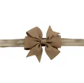 Elegant khaki grosgrain ribbon fishtail bow headband for babies and toddlers hair accessories - Fishtail Bow Style (838)