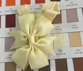 Pale yellow grosgrain fishtail bow headband for babies and toddler girls - Fishtail Bow Style (824)